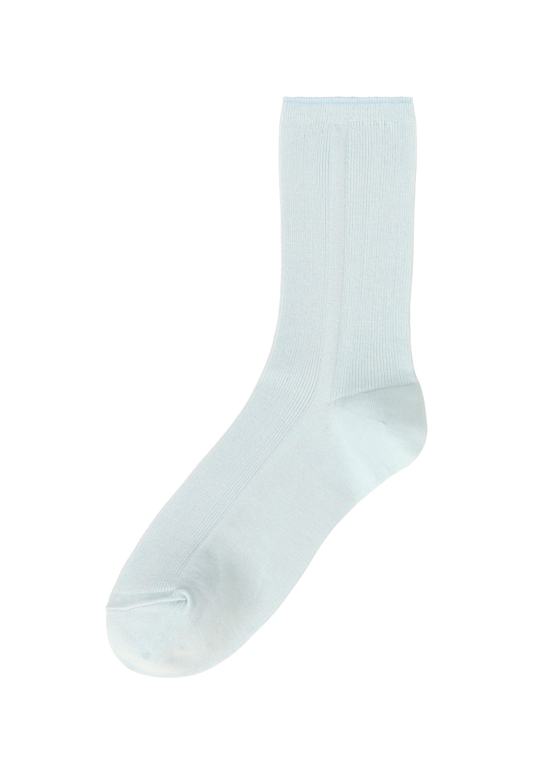 Zoomed view LINE RIB SOCKS - PALE BLUE （no.70）