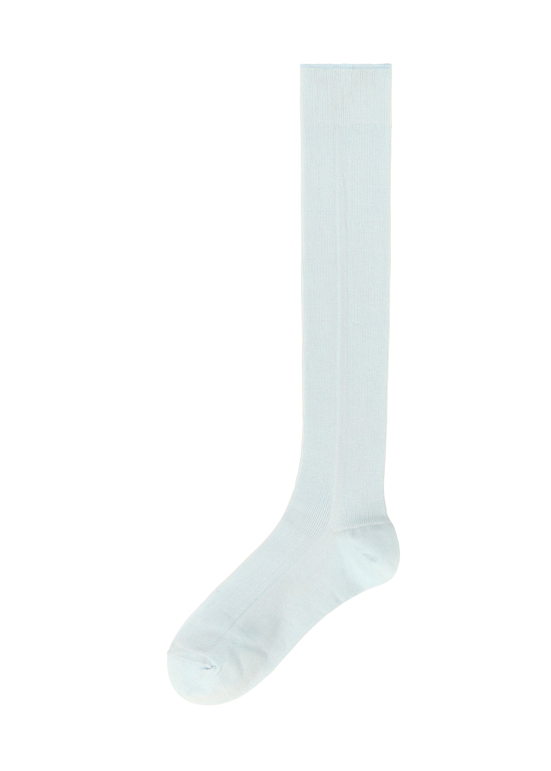 Zoomed view LINE RIB SOCKS - PALE BLUE （no.70）