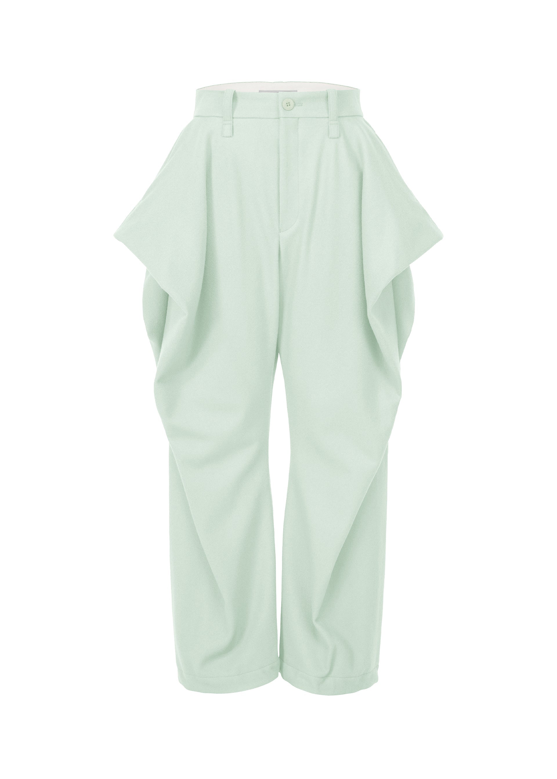 Zoomed view WOOL TWEED PANTS - PALE BLUE （no.70）