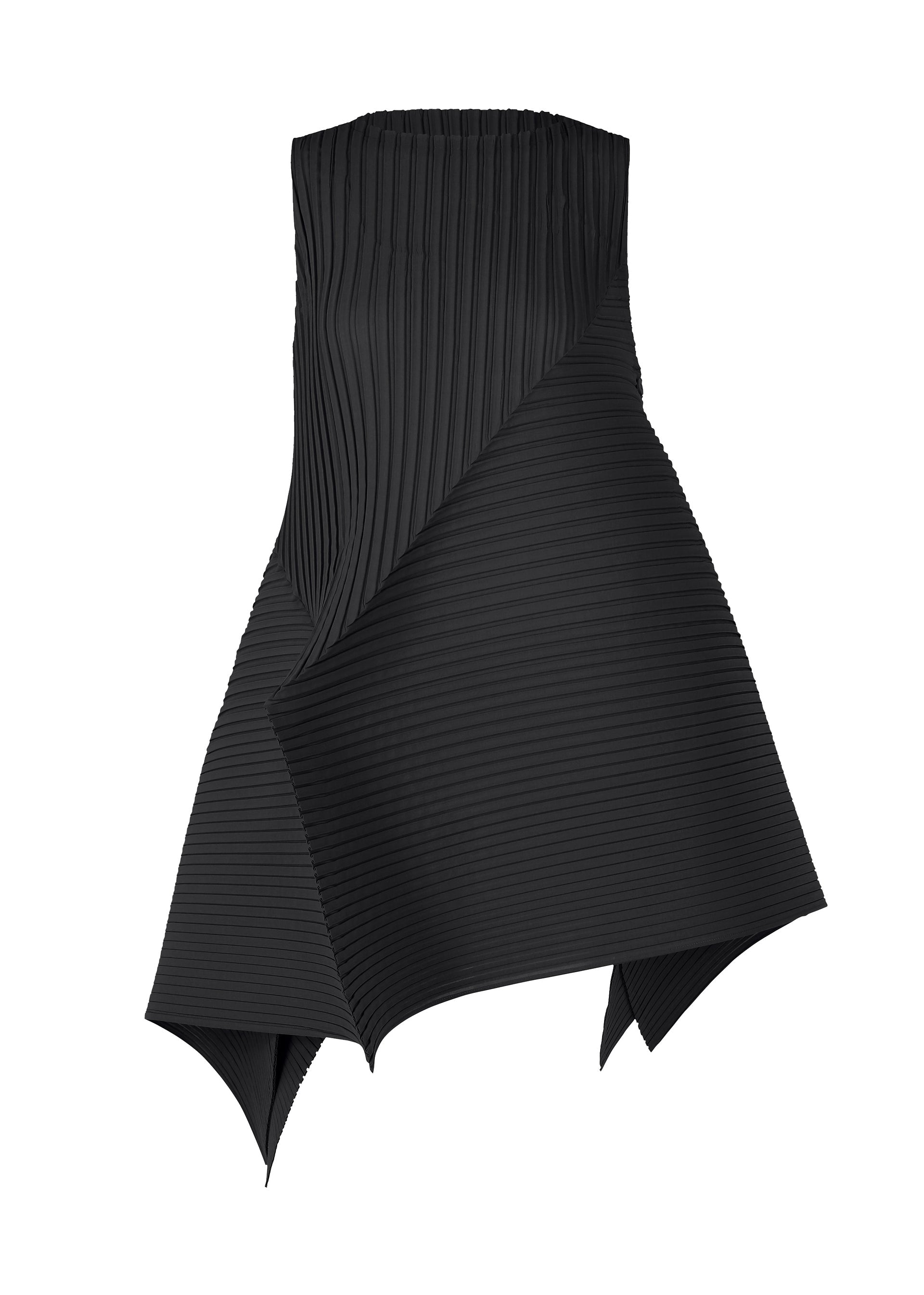 Zoomed view FOLD PLEATS, Women's Dress, Black - BLACK （no.15）
