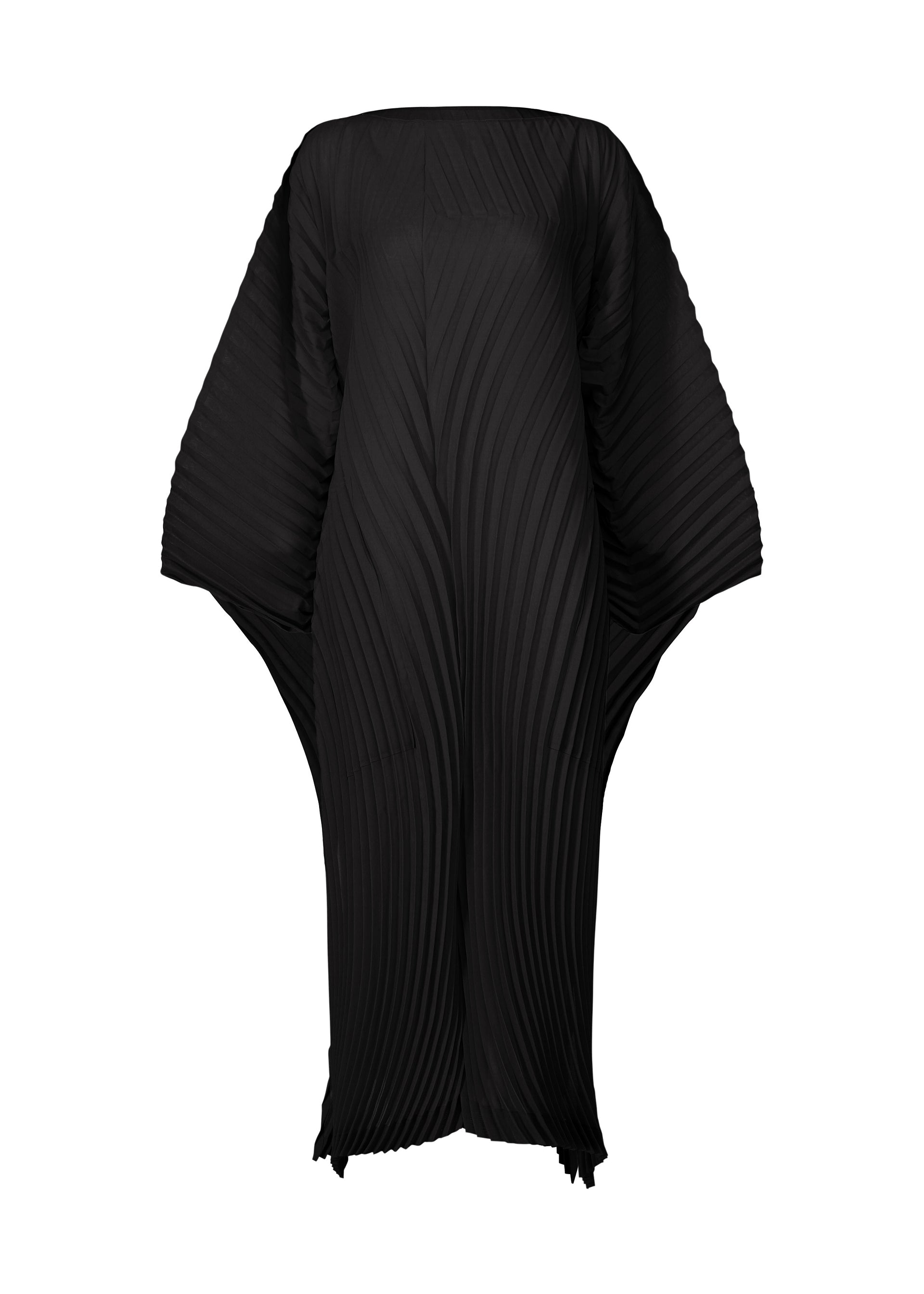 Zoomed view WAVE PLEATS, Women's Dress, Black - BLACK （no.15）