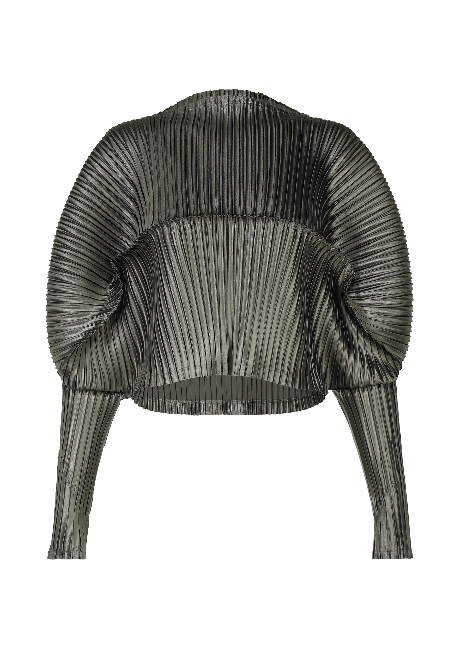 Zoomed view GLOSSED METAL PLEATS - KHAKI （no.65）