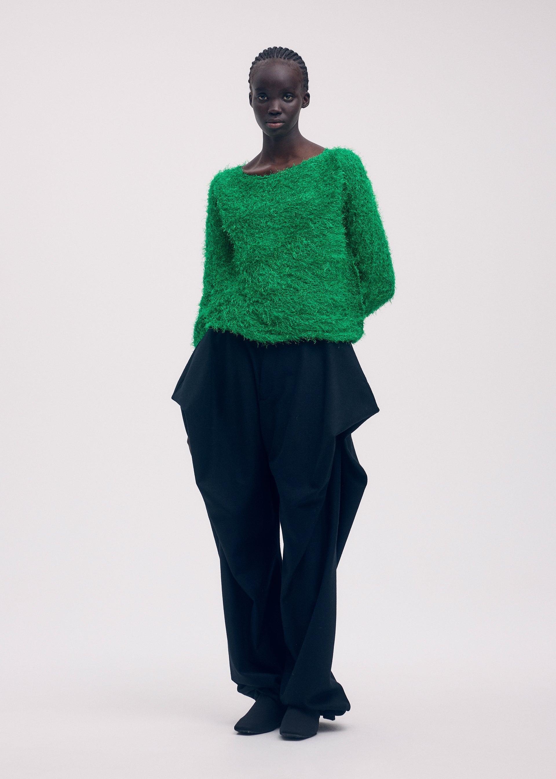 Zoomed view SHIFTED FUZZY PLEATS