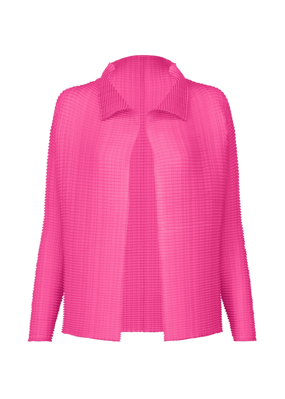 WOOLY PLEATS-58, Women's Tops, Cardigan, Pink