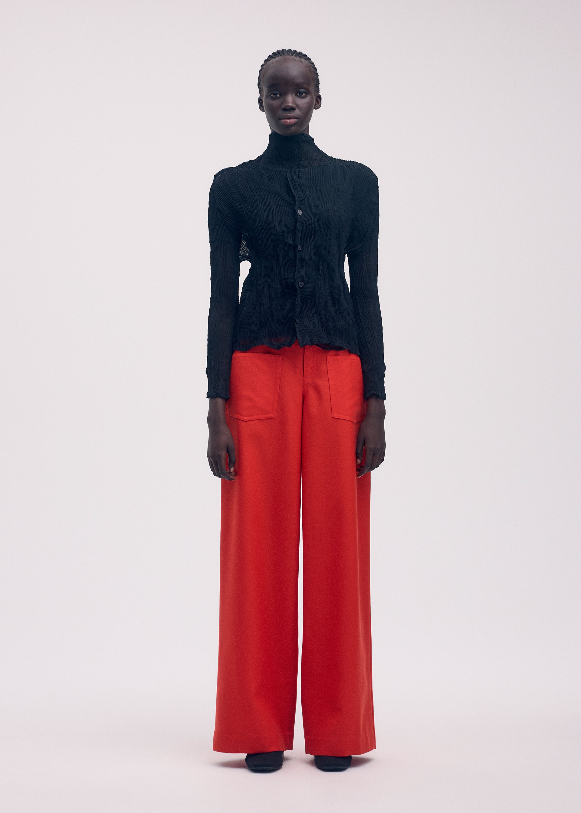 Zoomed view CHIFFON TWIST BK/WT