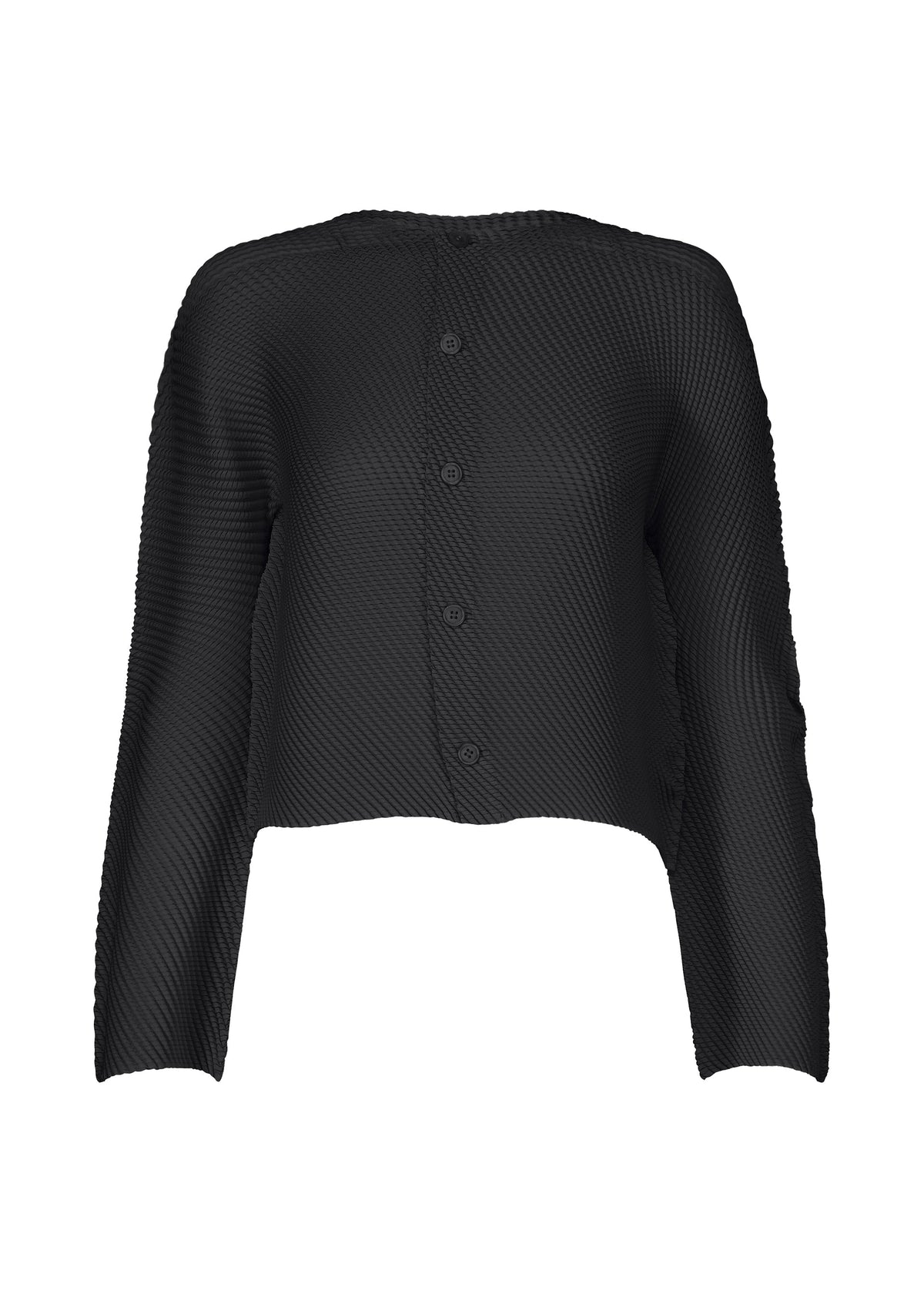 SHIFTED MISTY PLEATS, Women's Cardigan, Black view 1 of 6
