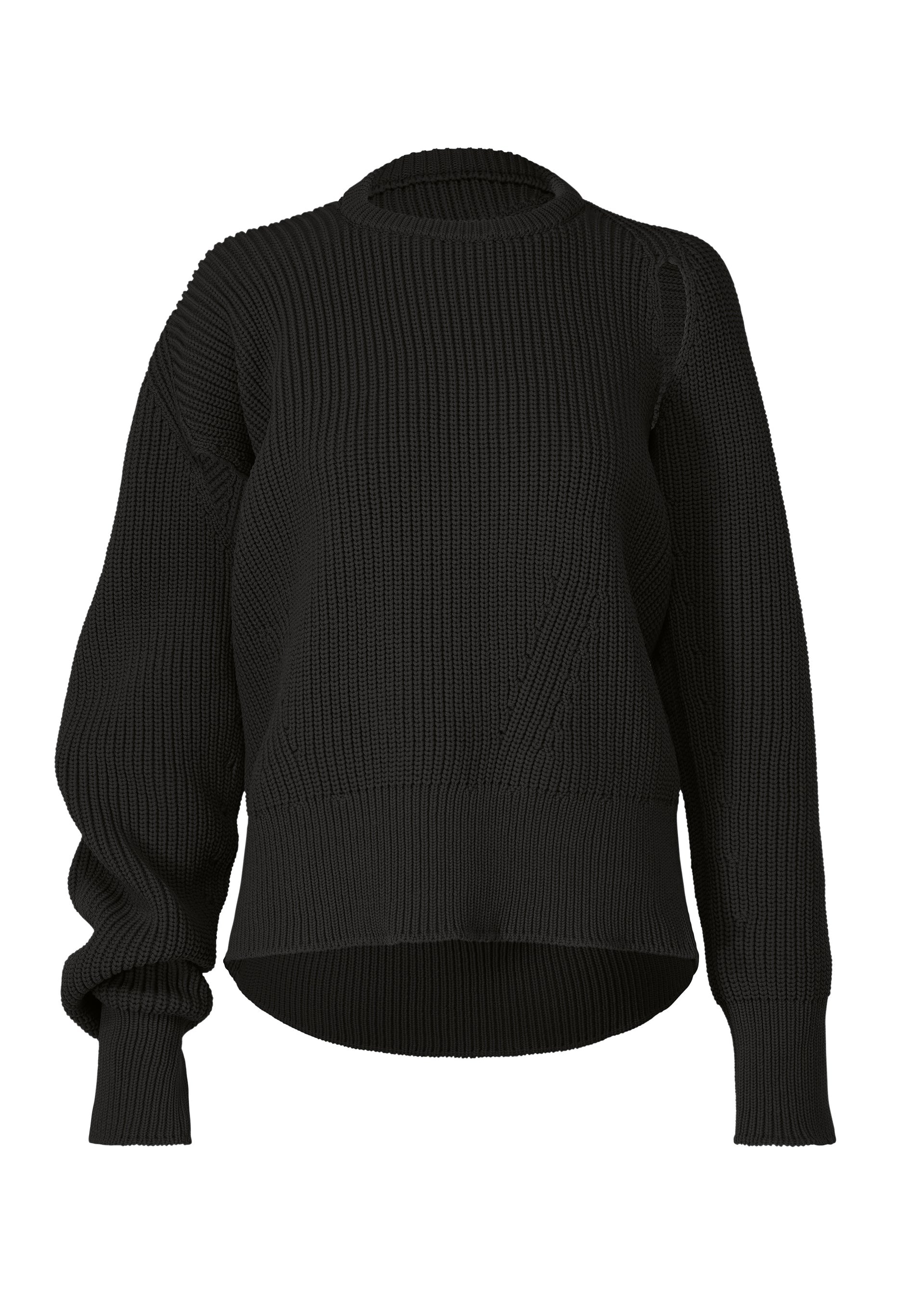Zoomed view DISPLACED KNIT, Women's Knit, Black - BLACK （no.15）