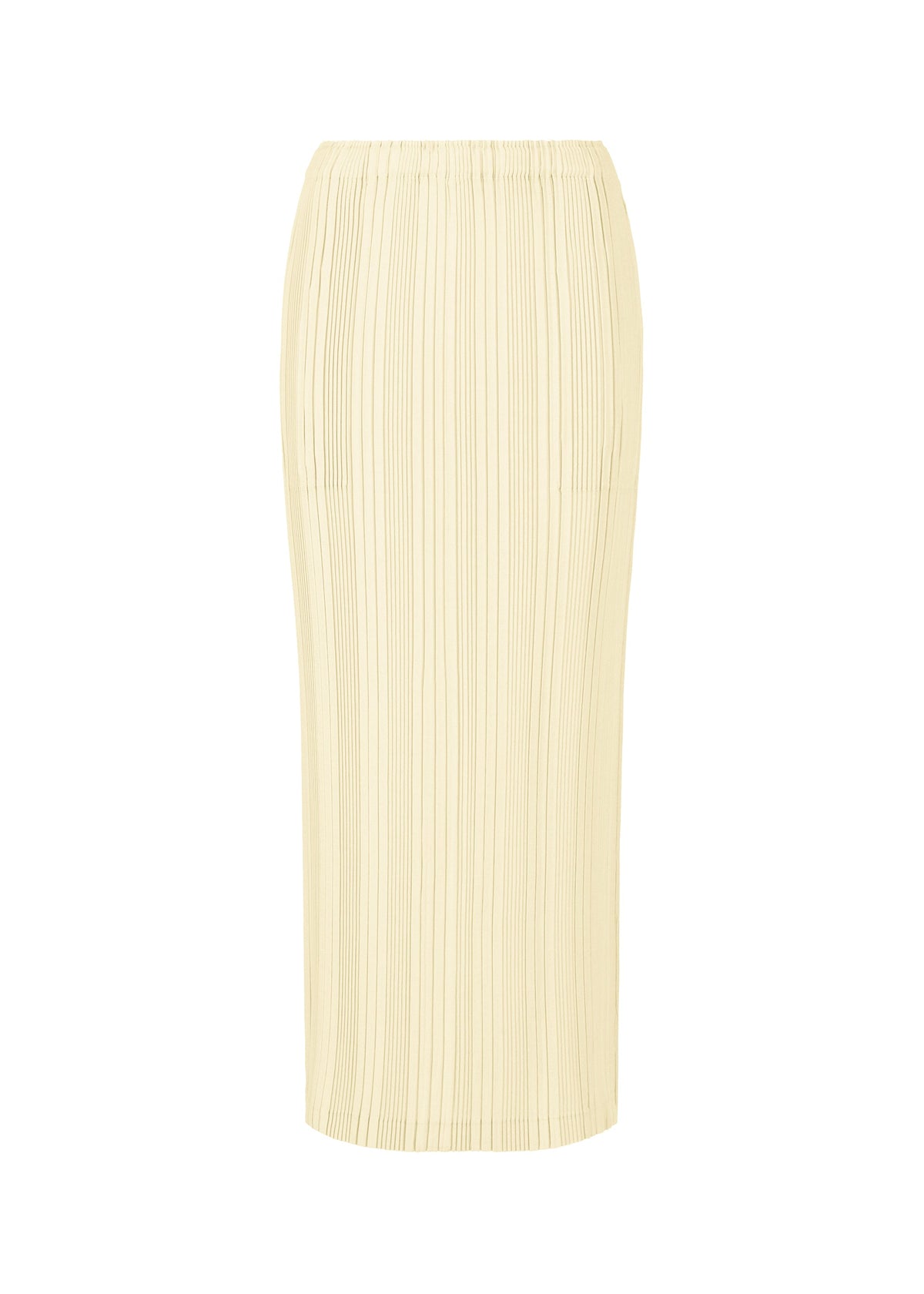 Linen-like rib plates, women's skirt, white view 3 of 9