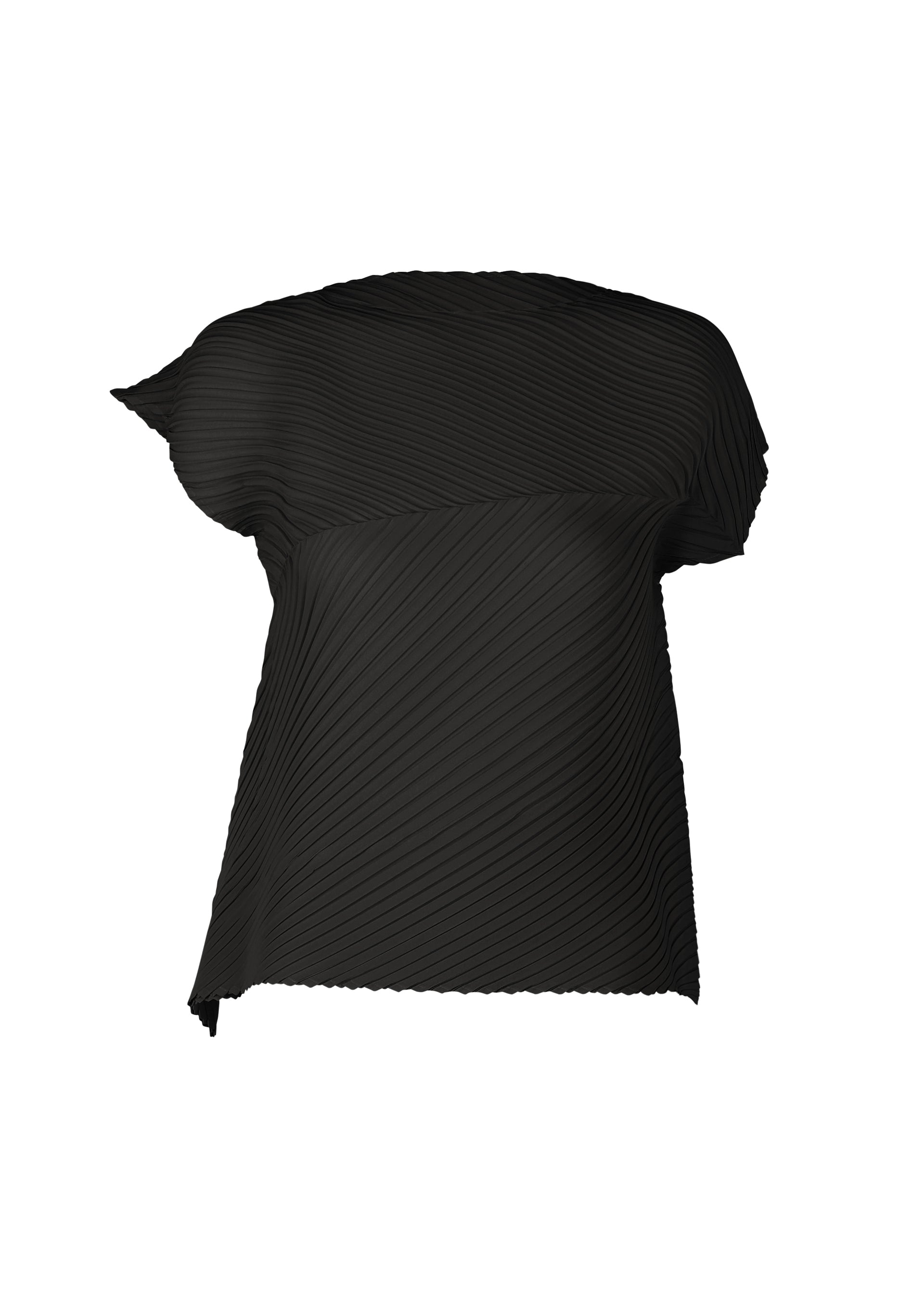 Zoomed view PLASTER PLEATS SOLID, Women's Top, Black - BLACK （no.15）