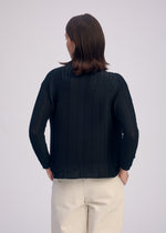 WOOLY PLEATS BK/WT-66