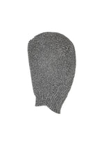 The ISSEY MIYAKE FOUND STONE BEANIE is a gray, seamless balaclava with a textured pattern, shown against a white background. It covers the head and neck with a face opening, blending comfort and style. - GRAY （no.12）