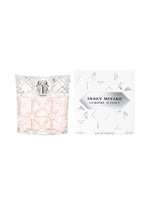 The LUMIÈRE D’ISSEY EAU DE PARFUM 100mL bottle by ISSEY MIYAKE PARFUMS has a geometric, faceted glass design and comes with a white, patterned box featuring the fragrance name and brand.