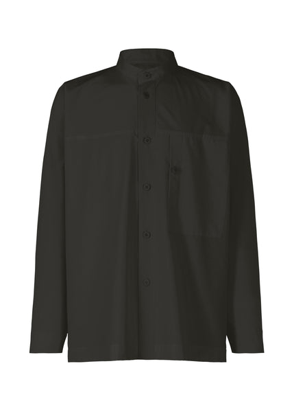 Issey Miyake 黒長袖サテンシャツ issey miyake one cut shirt black