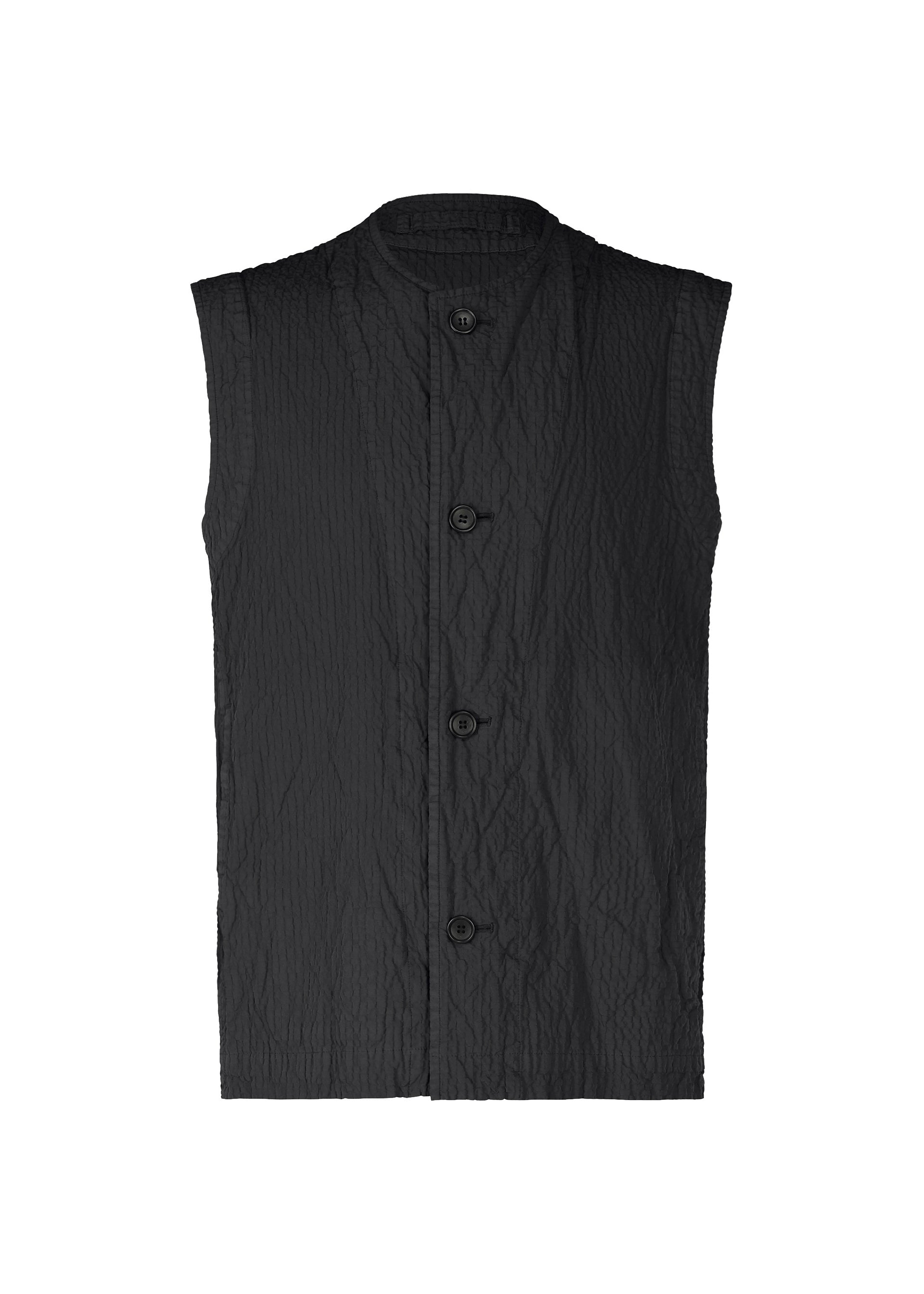 SHRINK DYE, Women's Tops, Black Vest