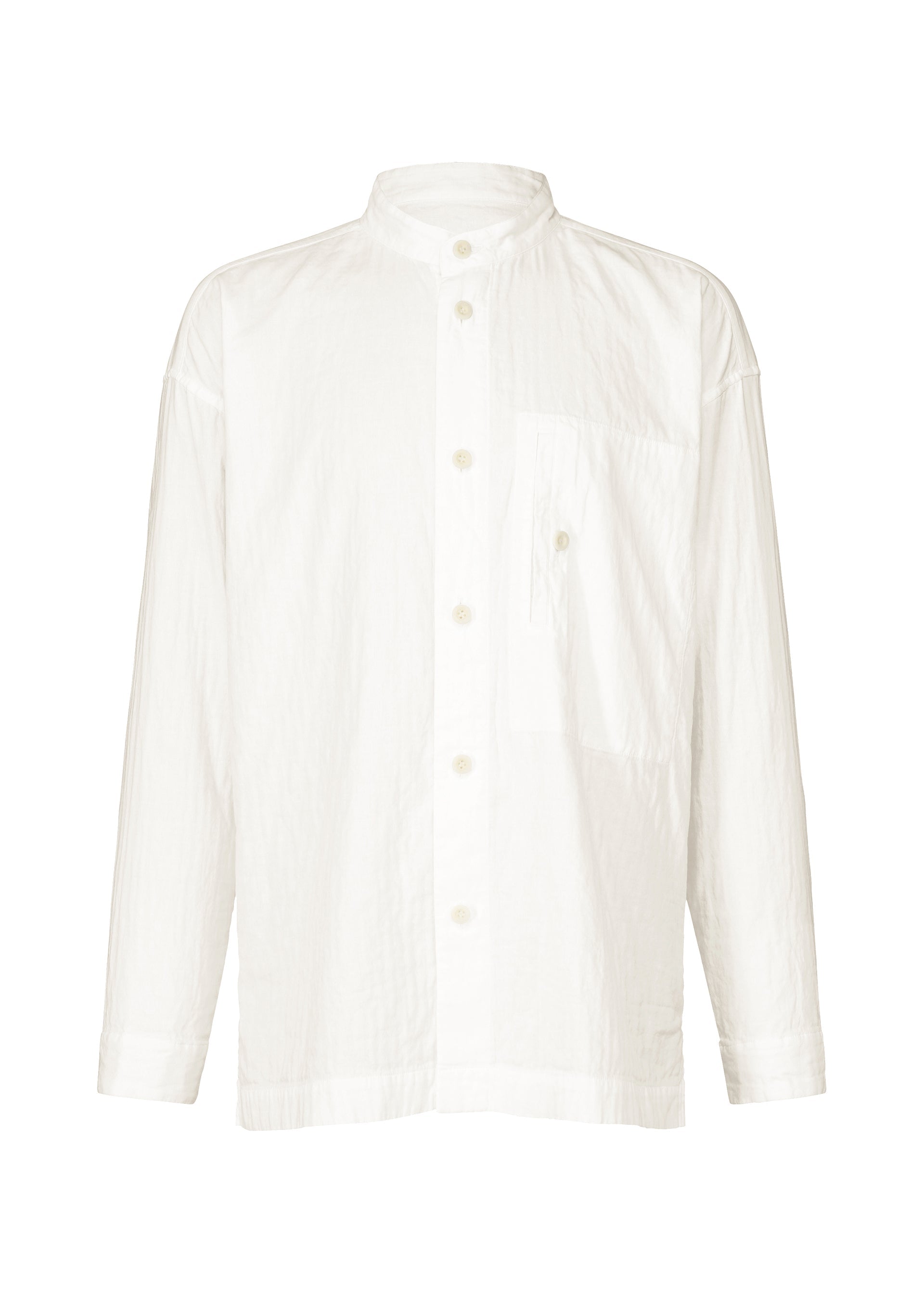 DOUBLE FACE COTTON SHIRT, Men's Tops, White