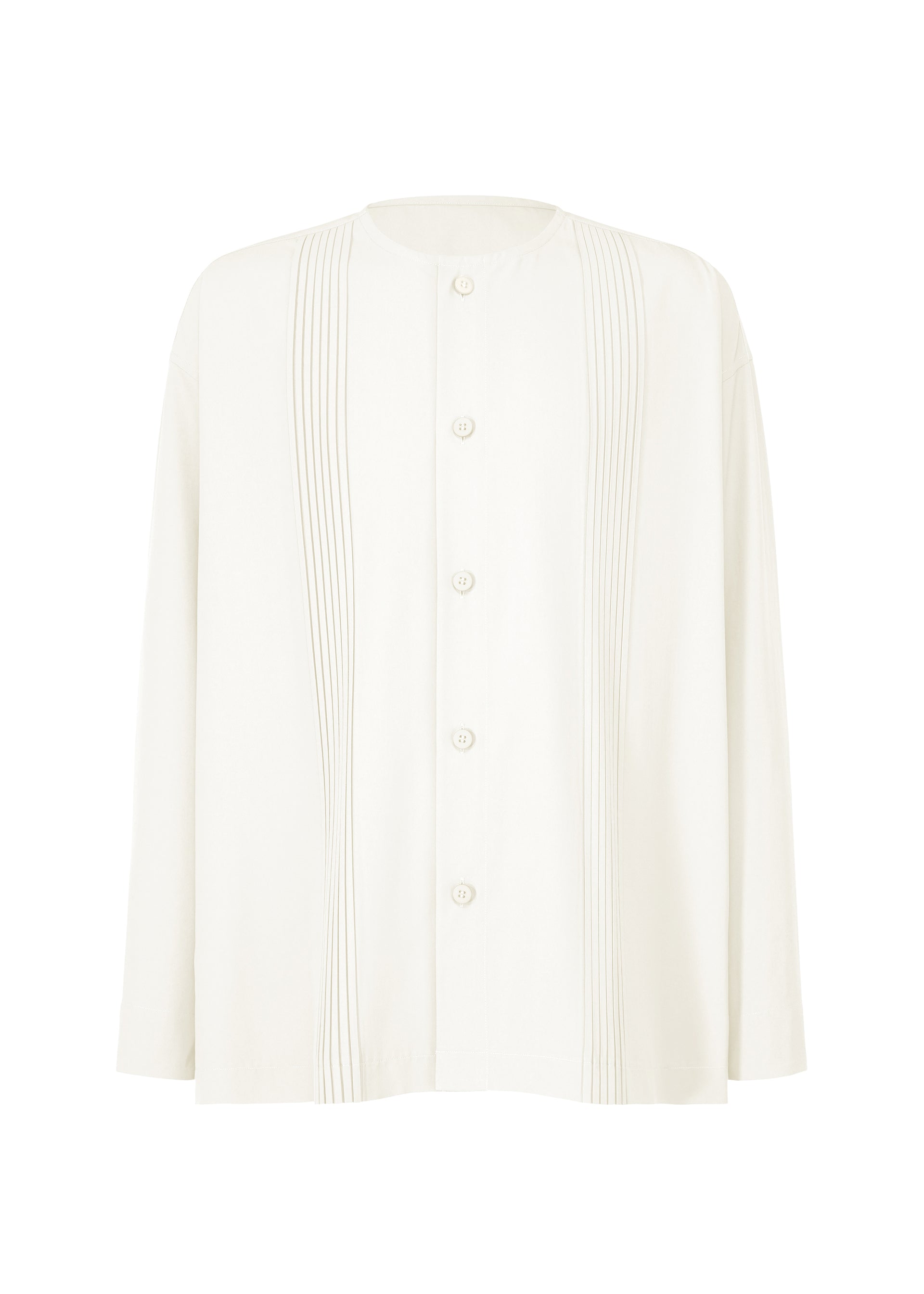 PLEATS SHIRT, Men's Tops, Shirt, White