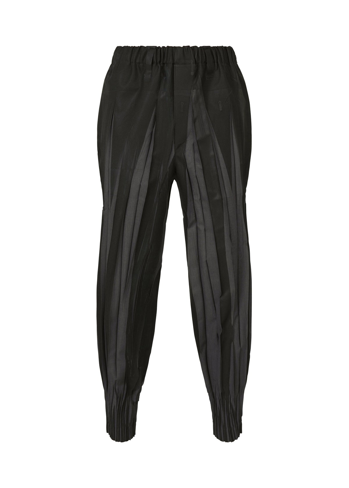 The EDGE jogger-style pants by IM MEN feature an elastic waistband and cuffs, plus a subtle vertical striped pattern reminiscent of ceramic-inspired designs, shown here on a plain white background. view 1 of 9