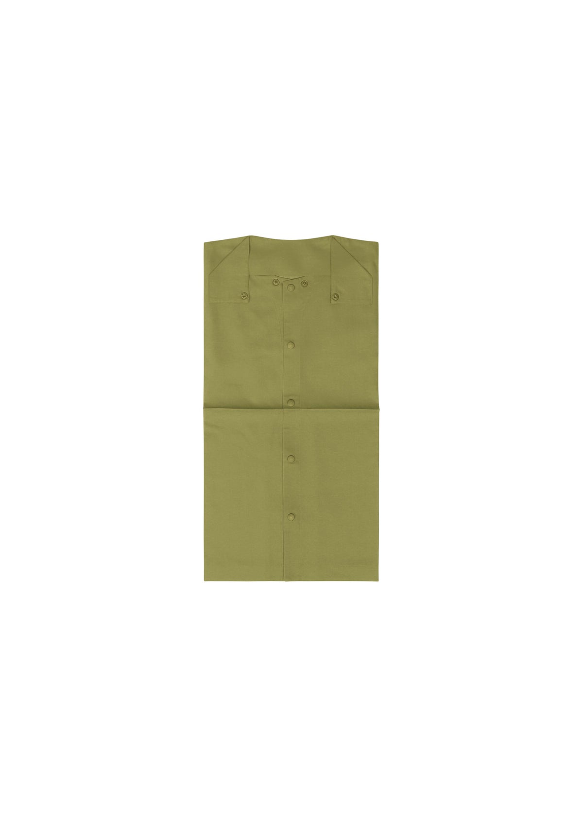 The IM MEN COMPACT SHIRT, in olive green and wrinkle-resistant, is neatly folded and displayed on a plain white background. view 7 of 12