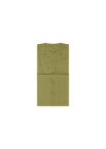The IM MEN COMPACT SHIRT, in olive green and wrinkle-resistant, is neatly folded and displayed on a plain white background.