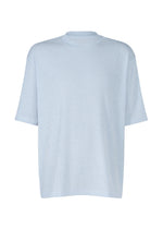 The IM MEN SHRINK STRETCH T is a plain, light blue short-sleeve crewneck T-shirt with a soft feel, shown against a white background. - LIGHT BLUE （no.70）