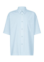IM MEN’s WHITE SHIRT features short sleeves, a regular collar, and a front pocket on the left chest for practical style. Designed in a relaxed fit and crafted from a comfortable cotton-linen-ramie blend, this shirt provides effortless everyday wear. - LIGHT BLUE （no.70）