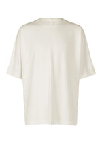 The FLAT T by IM MEN is a short-sleeved, off-white jersey T-shirt with a round neckline, designed for easy care and shown on a white background.