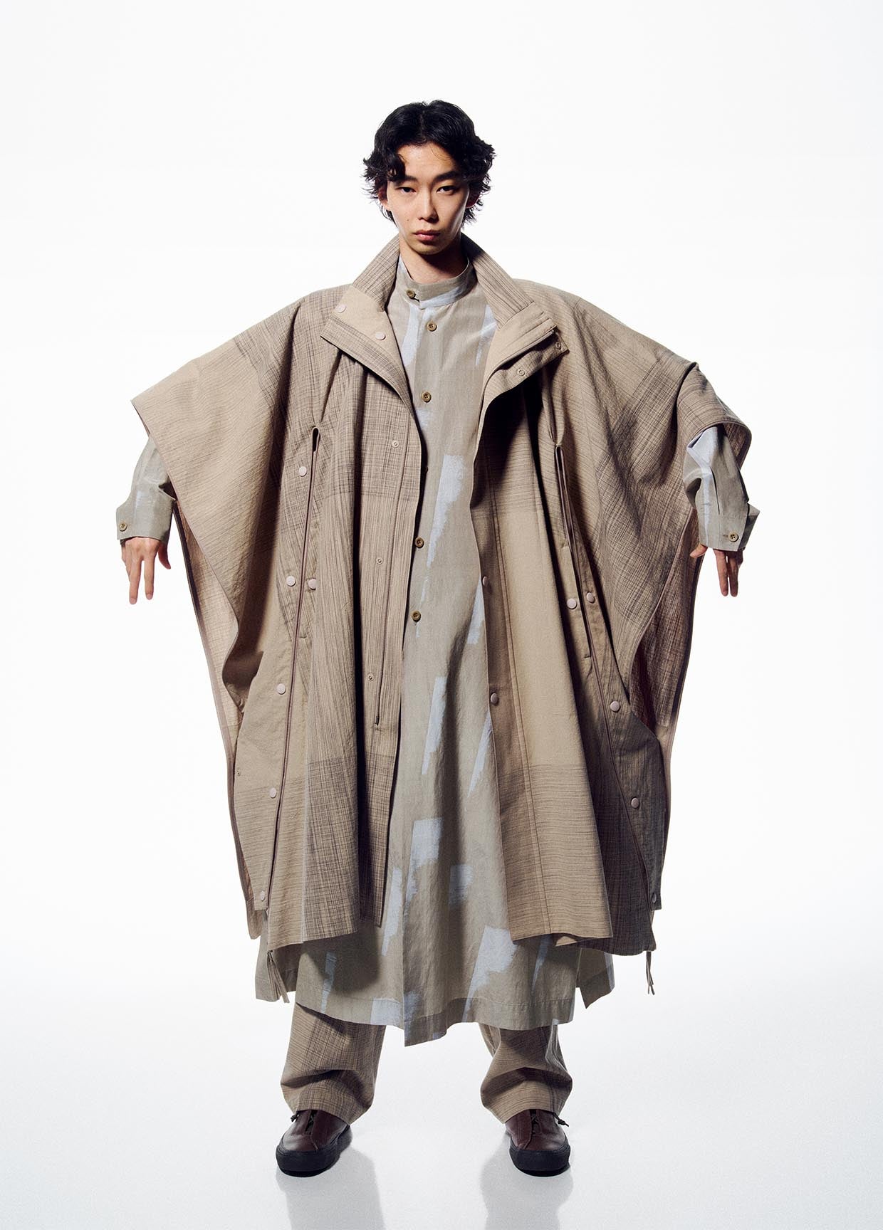 issey miyake immen ノーカラージャケット ISSEY MIYAKE MEN 97年 激レアデザイン ノーカラージャケット