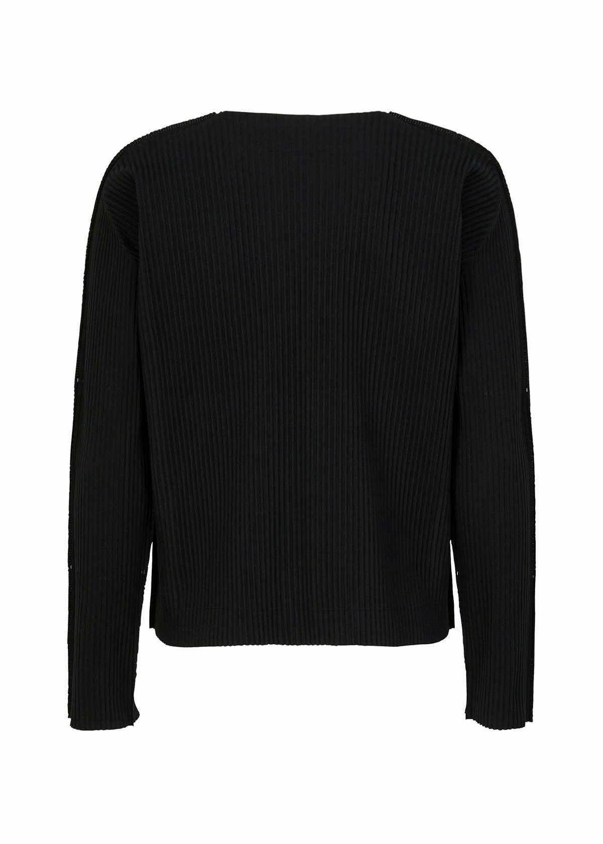 FINE KNIT PLEATS BLACK TOP