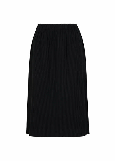 FINE KNIT PLEATS BLACK SKIRT