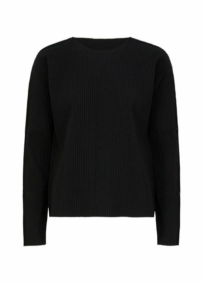 FINE KNIT PLEATS BLACK TOP