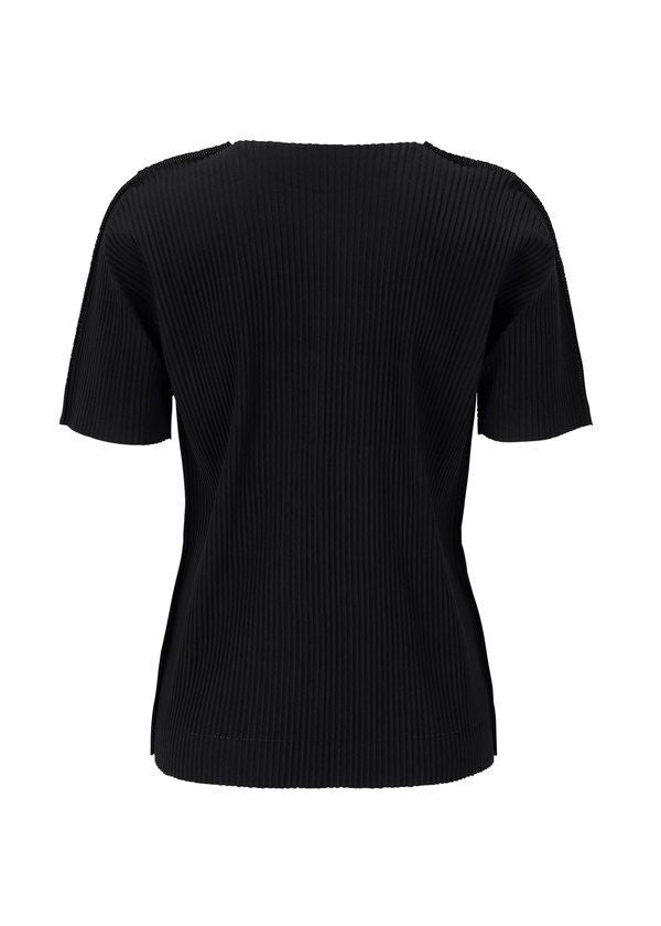 FINE KNIT PLEATS BLACK TOP