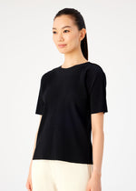 FINE KNIT PLEATS BLACK TOP