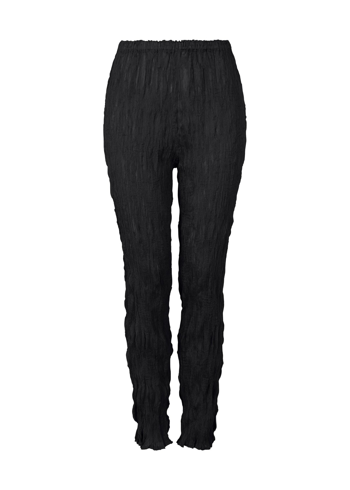 TWIST SEE-THROUGH CREPE, Women_Pants, Black