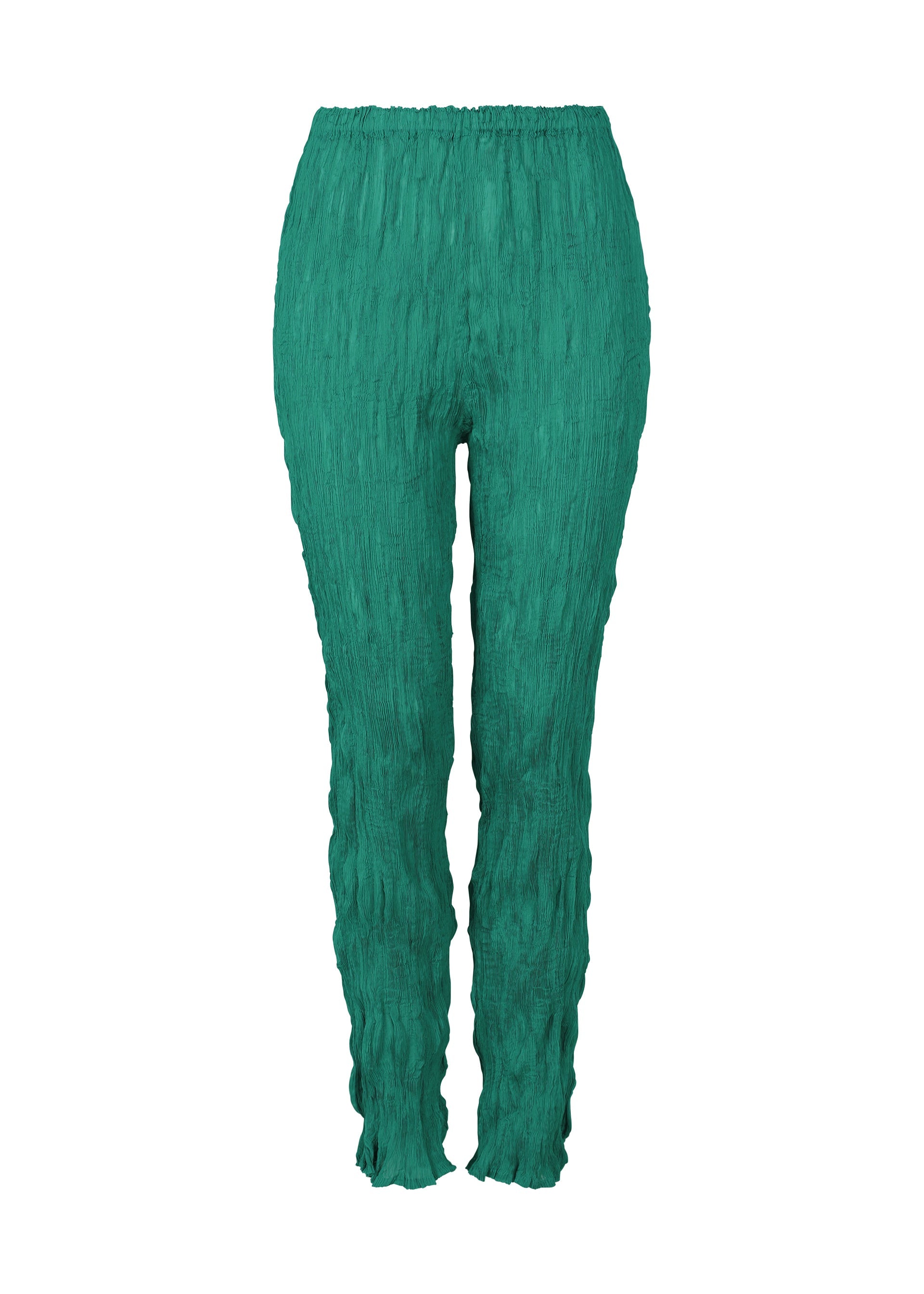 TWIST SEE-THROUGH CREPE, Women's Pants, Green