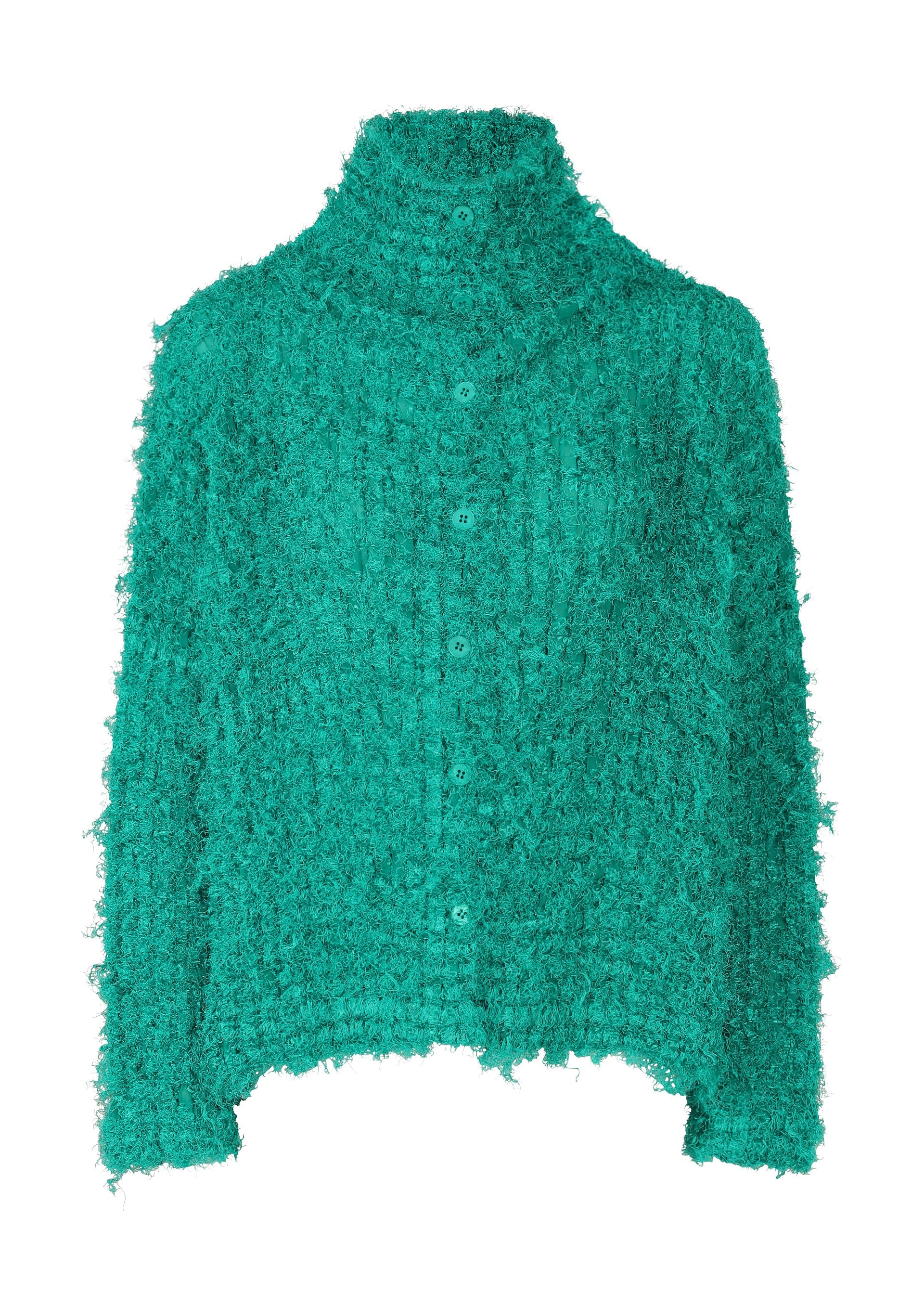 SHAGGY PLEATS, Women's Tops Cardigan, Green