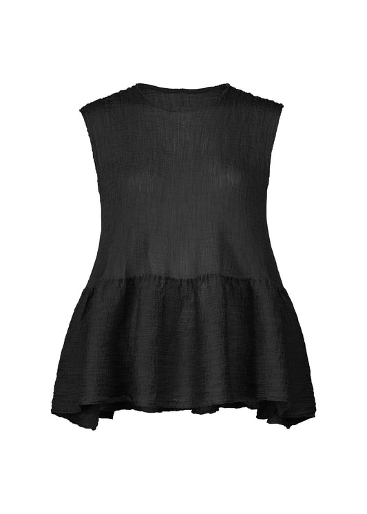 BOUNCE SEE-THROUGH CREPE, Women's Tops, Black