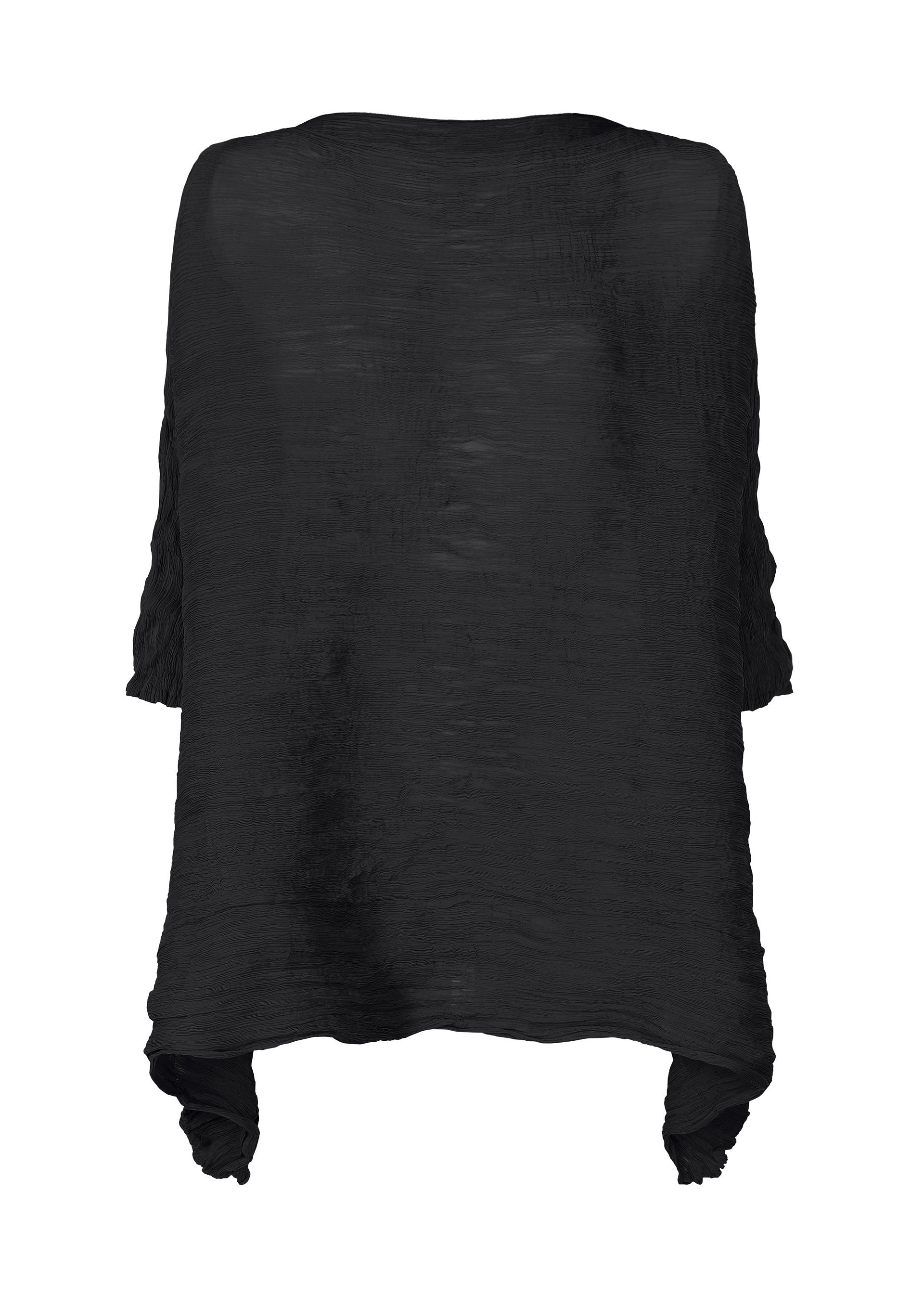 TWIST SEE-THROUGH CREPE, Women's Tops Tunic, Black