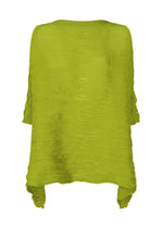 TWIST SEE-THROUGH CREPE, Women's Tops Tunic, Green