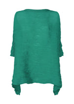 TWIST SEE-THROUGH CREPE, Women's Tops Tunic, Green