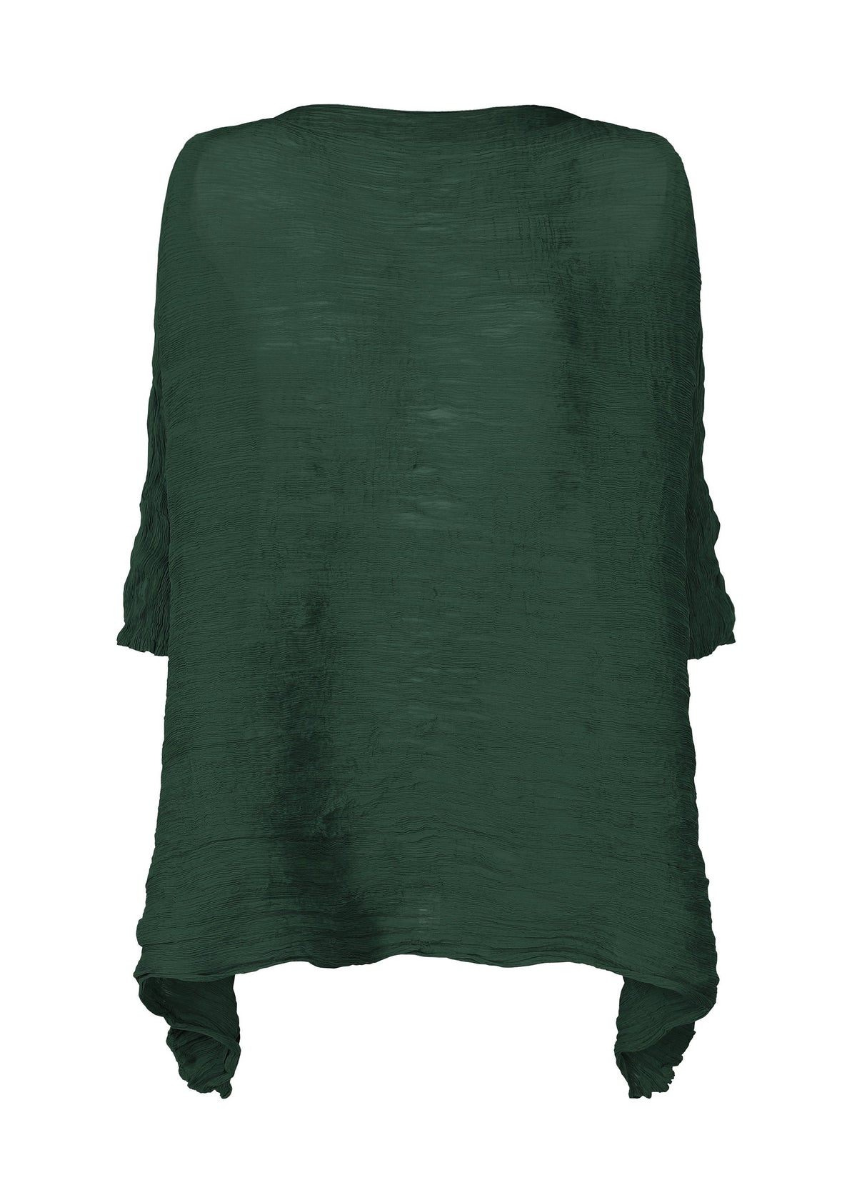 TWIST SEE-THROUGH CREPE, Women's Tops Tunic, Green