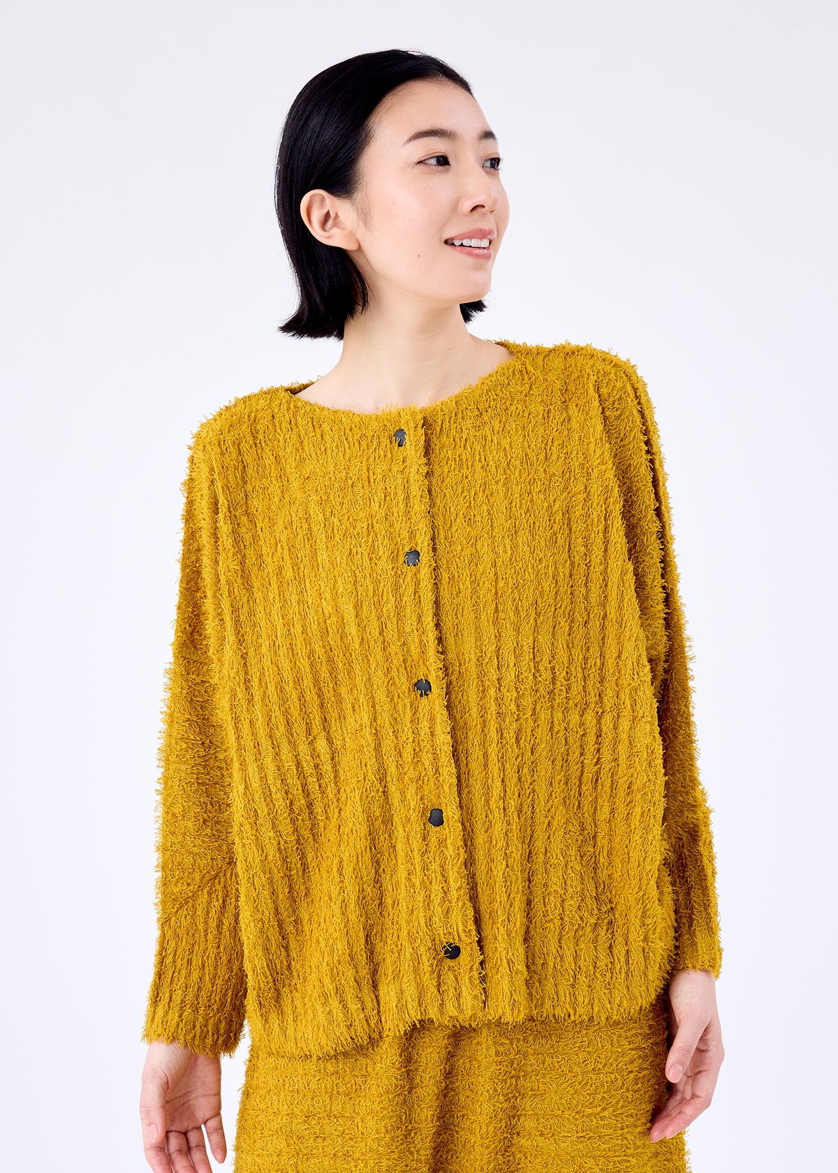 PILE PLEATS CARDIGAN