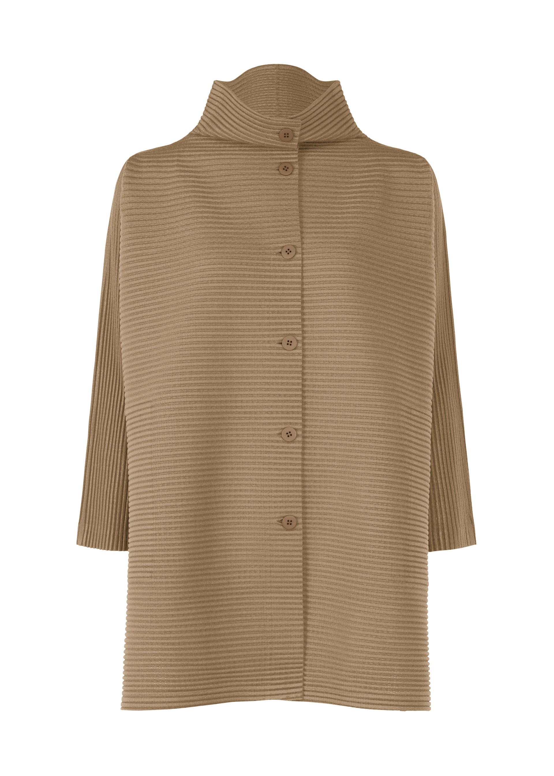 WARM PLEATS, Women's Tops Cardigan, Beige