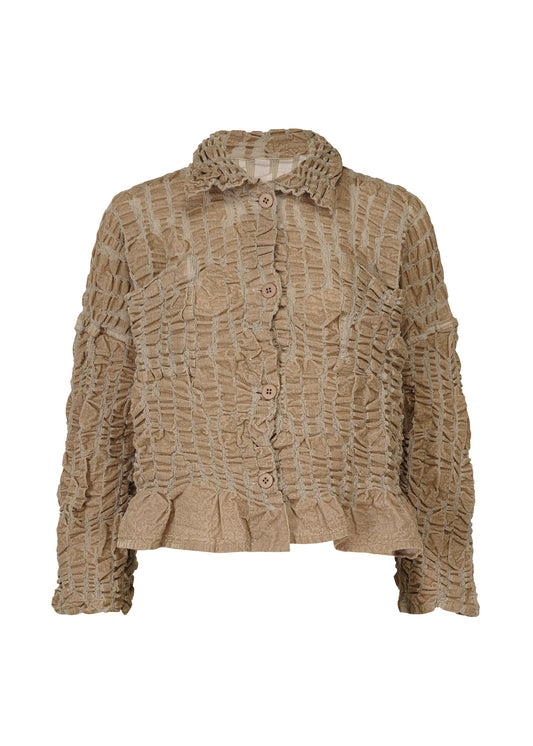 PIANO FLOCKY CAULIFLOWER, Women's Tops Cardigan, Beige