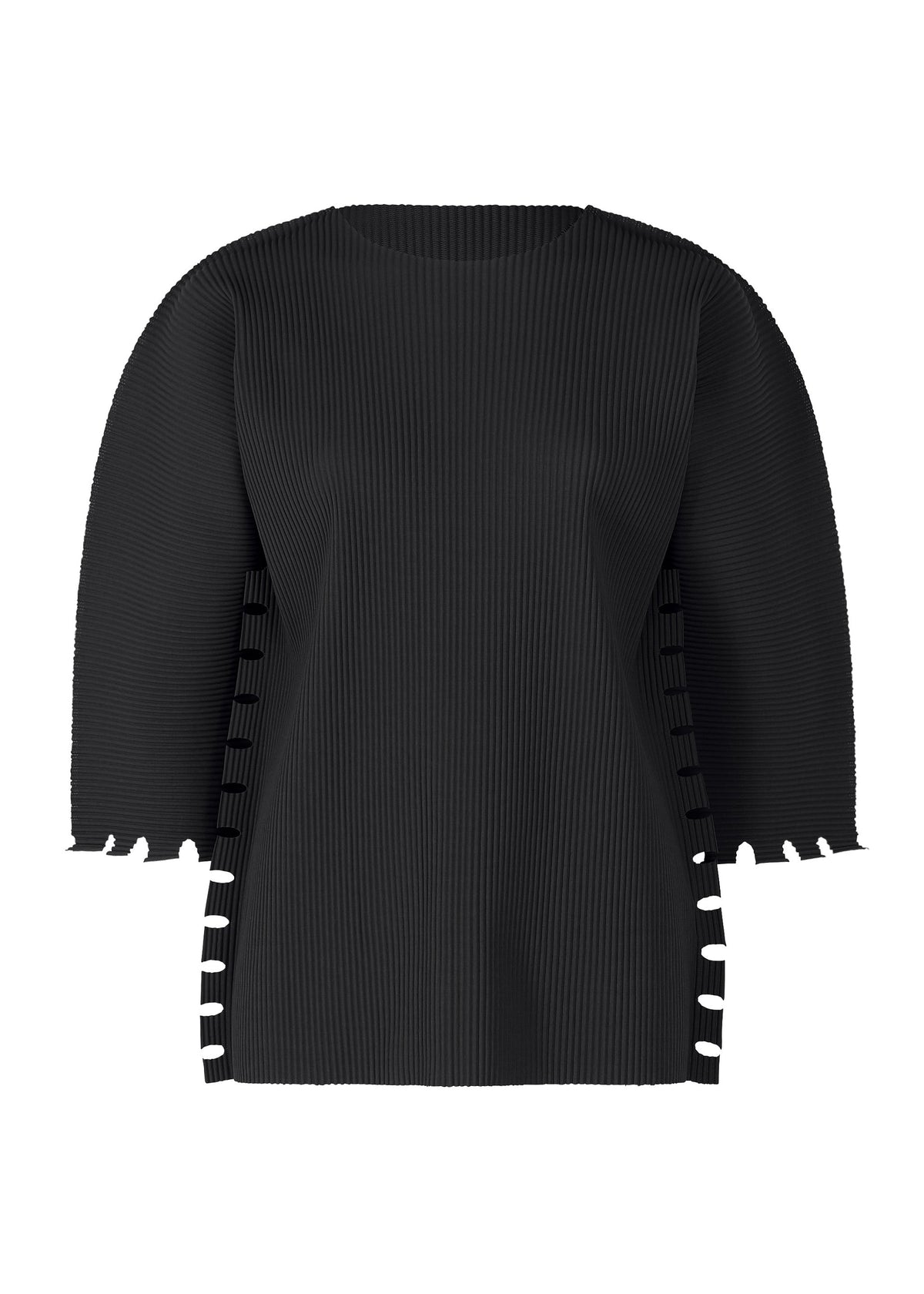 BOLD FRINGE PLEATS, Women's Tops, Black