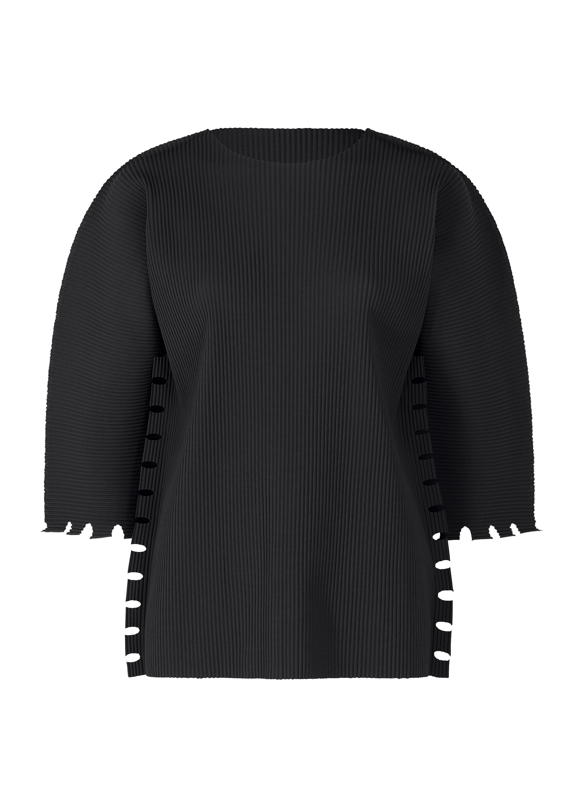 BOLD FRINGE PLEATS, Women's Tops, Black