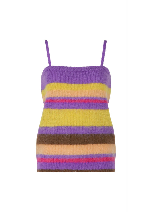 COLOR STRIPE KNIT, Women's Tops, Purple