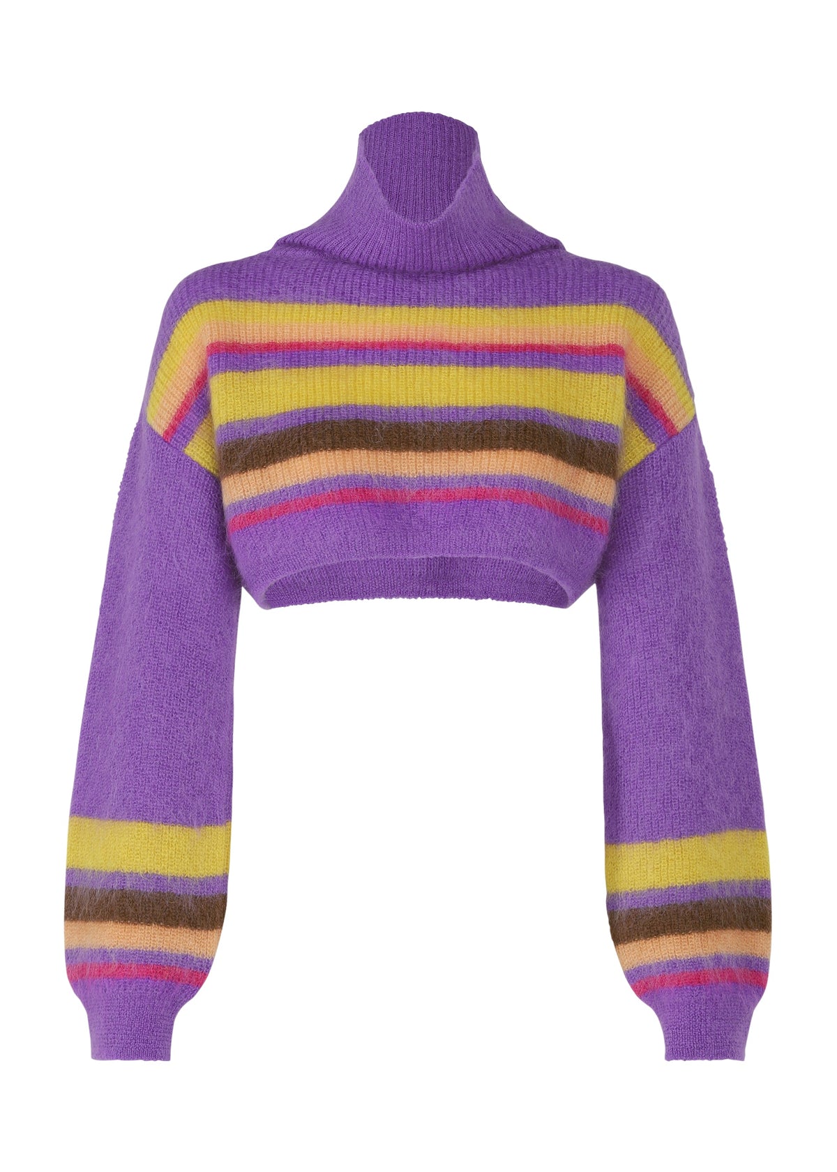 COLOR STRIPE KNIT, Women's Tops, Purple