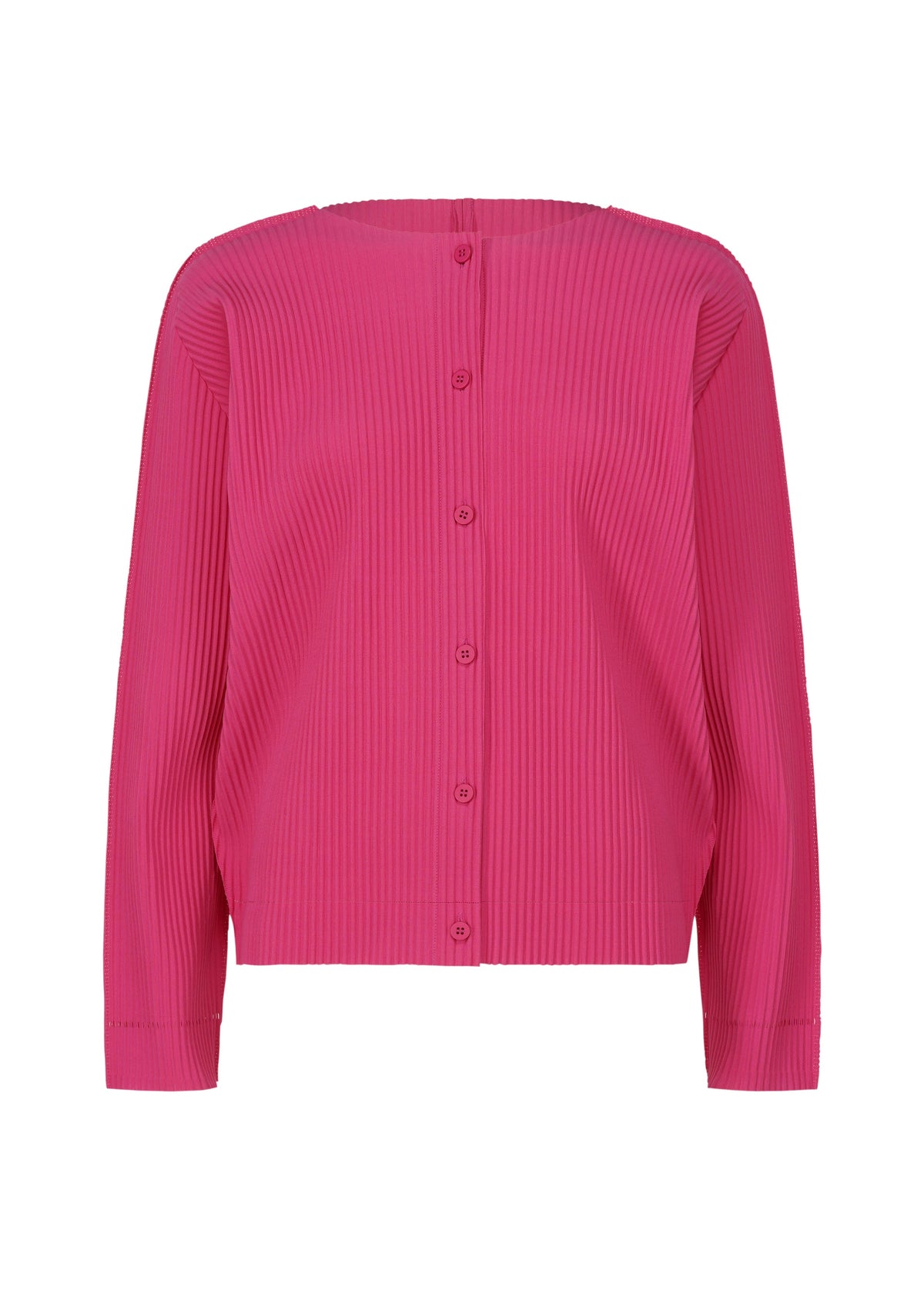 FINE KNIT PLEATS COLOR 1, Women's Tops Cardigan, Pink