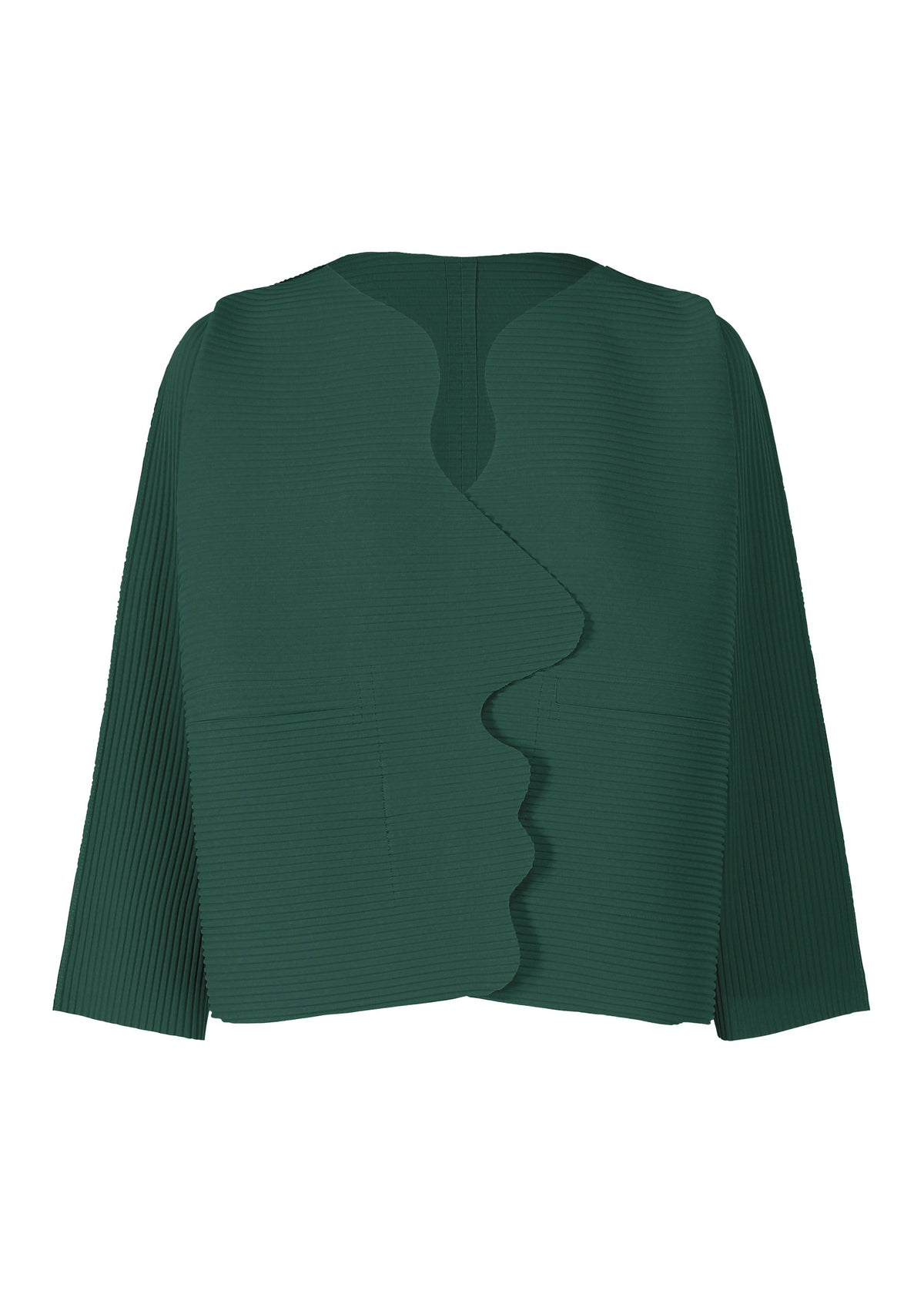 SILHOUETTE PLEATS, Women's Tops Cardigan, Green