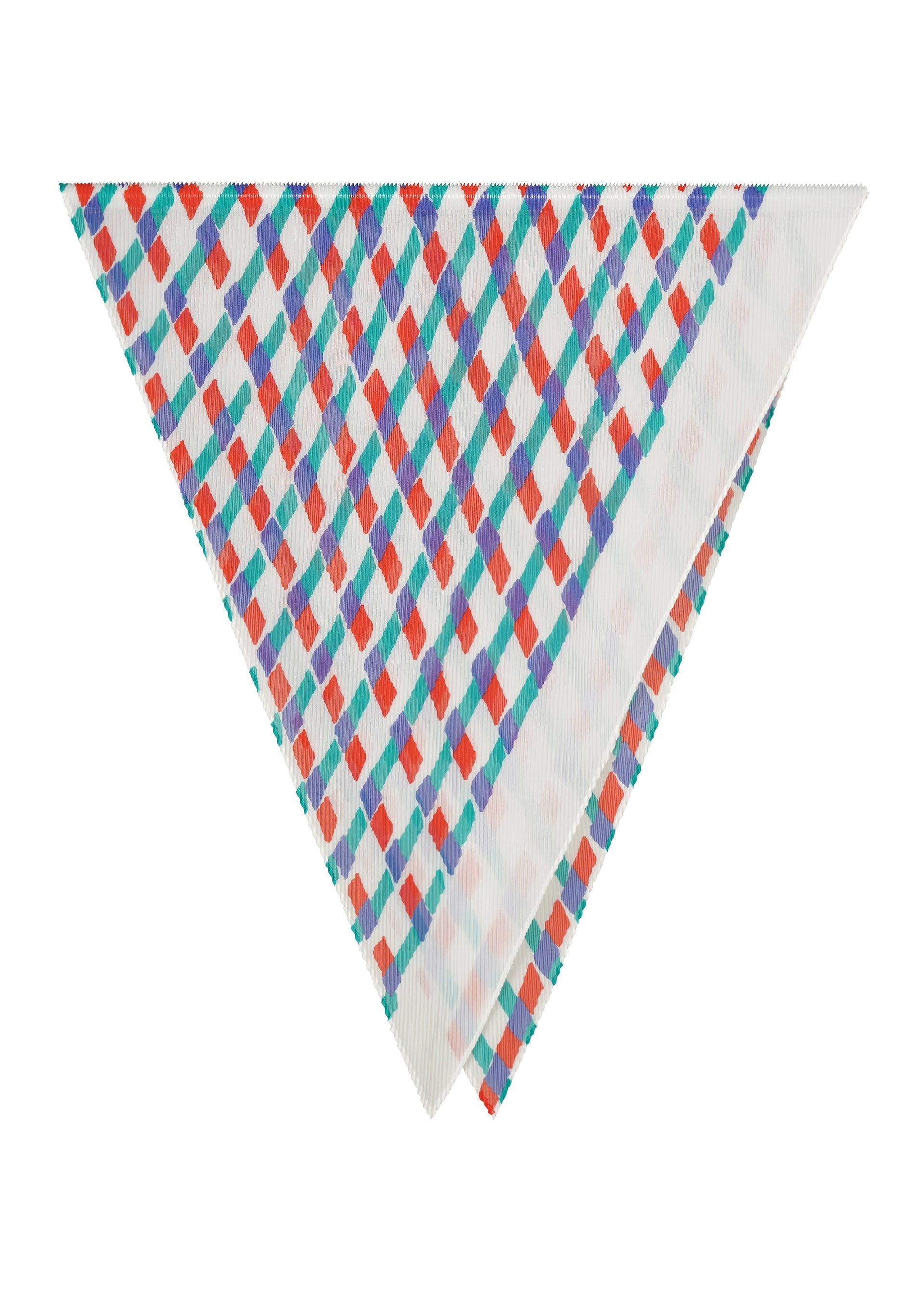 DRAWING CHECK PLEATS STOLE, Accessories & Others_Stole, white